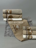 Набір кухонних рушників Nilteks Bertille Coffee 7шт. 40х60см - Зображення 6