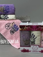 Набор кухонных полотенец SWAN lavanda 3шт. 30х50 — изображение 4