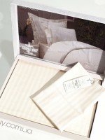 Maison D'or New Rails Ecru постільна білизна полуторна 160x220см сатин кремовий