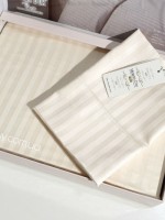 Maison D'or New Rails Ecru постільна білизна полуторна 160x220см сатин кремовий - Зображення 3