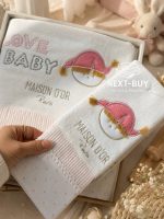 Maison D`or Love Baby комплект розовых детских полотенец 3 шт из хлопка с аппликацией — изображение 3