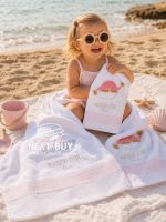 Maison D`or Love Baby комплект розовых детских полотенец 3 шт из хлопка с аппликацией — изображение 2