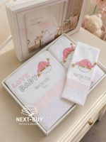 Maison D`or Love Baby комплект розовых детских полотенец 3 шт из хлопка с аппликацией