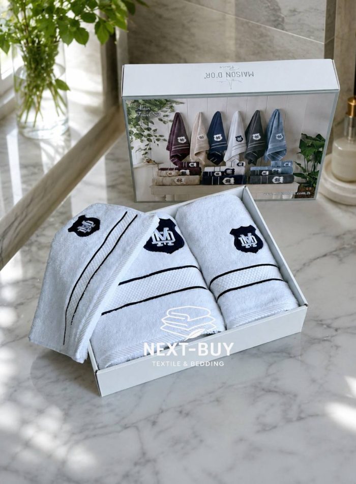 Набір бавовняних рушників для чоловіків Maison D'or Alain 3шт. білий - Зображення 5