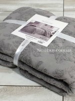 Махровая простынь-покрывало Maison D'or Paris Sanda с бахромой синяя 160х240 — изображение 6