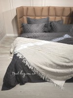 Махрове простирадло-покривало Maison D'or Paris Sanda з бахромою 160х240 кремовий - Зображення 2