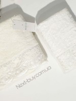Maison D´or Julia набор полотенец бамбуковых полотенец с гипюром 50х100 и 85х150 кремовый — изображение 3