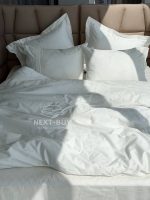 Постільна білизна Maison D'or Helena Ekru 200x220см сатин з мереживом - Зображення 2