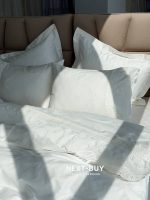 Постільна білизна Maison D'or Helena Ekru 200x220см сатин з мереживом - Зображення 5