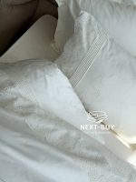 Постільна білизна Maison D'or Helena Ekru 200x220см сатин з мереживом - Зображення 9