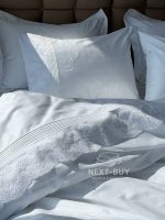 Постільна білизна Maison D'or Helena Beyaz 200x220см сатин з мереживом - Зображення 10