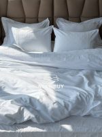 Постільна білизна Maison D'or Helena Beyaz 200x220см сатин з мереживом - Зображення 2