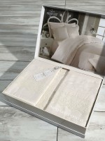 Maison D'or Jndila simone Ecru постільна білизна євро 200х220 сатин з кружевом - Зображення 5