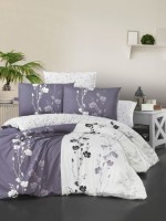 First Сhoice Camelia lilac постільна білизна ранфорс полуторний 160х220
