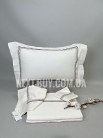Maison D'or Chemin Embrodery ecru постільна білизна євро 200х220 сатин