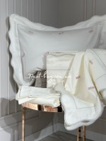 Maison D'or Les Azzures dark lilac постільна білизна євро 200х220 сатин з вишивкою бабок - Зображення 10