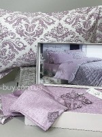 Maison D'or New Damask dark rose постельное белье евро 200х220 сатин с вышивкой