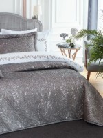 Pepper Home Josephine елітне покривало Туреччина 270х260 графіт+рожевий