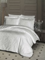 First choice Lamone krem постільна білизна сатин-жакард евро 200х220