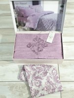 Maison D'or New Damask dark rose постельное белье евро 200х220 сатин с вышивкой — изображение 2