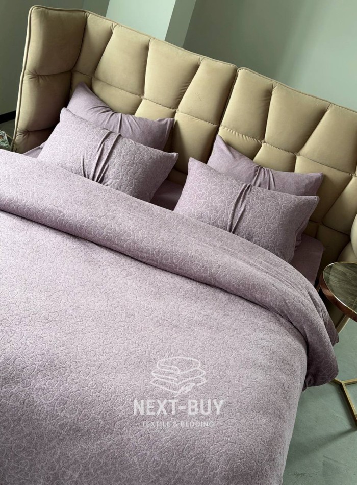 Постільна білизна махрова Maison D'or Jaquard Stretcu Terry Set Murdum 200x220см - Зображення 3