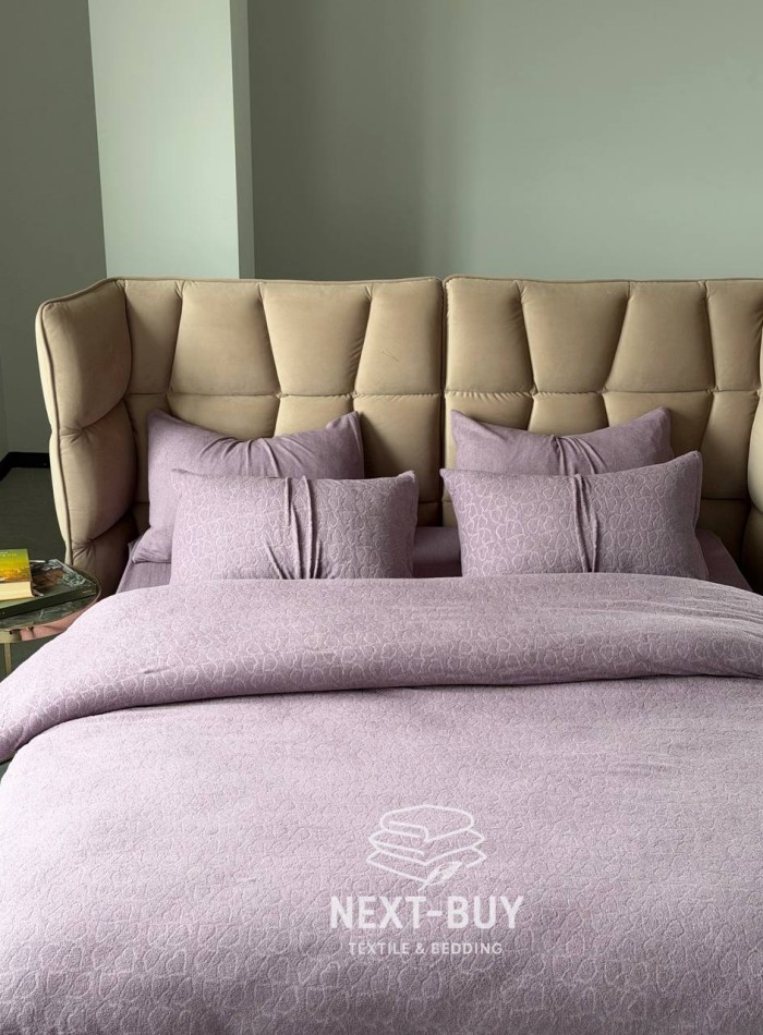 Постільна білизна махрова Maison D'or Jaquard Stretcu Terry Set Murdum 200x220см - Зображення 5