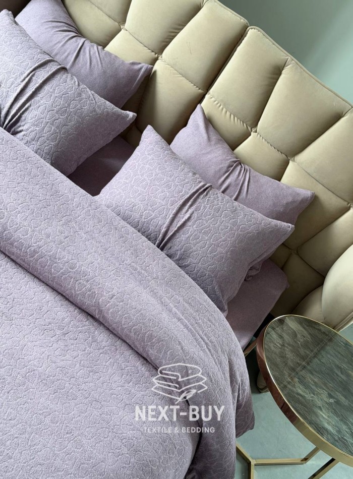Постільна білизна махрова Maison D'or Jaquard Stretcu Terry Set Murdum 200x220см - Зображення 2
