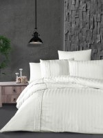 First choice Modalife white delux сатин постельное белье евро 200х220