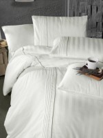 First choice Modalife white delux сатин постельное белье евро 200х220 — изображение 2