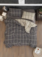 Постільна білизна First Choice Flannel Adonis Brown евро 200х220