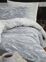 Постельное белье First Choice Flannel Larnell Grey евро 200х220 — изображение 2