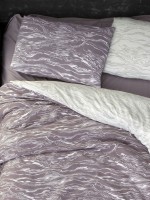 Постільна білизна First Choice Flannel Larnell Lilac евро 200х220 - Зображення 3