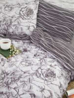 Постільна білизна First Choice Flannel Rozen Lilac евро 200х220 - Зображення 2