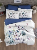 Постільна білизна First choice Martina Blue 3D Satin евро 200х220