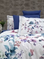 Постільна білизна First choice Martina Blue 3D Satin евро 200х220 - Зображення 2