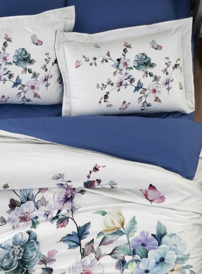 Постільна білизна First choice Martina Blue 3D Satin евро 200х220 - Зображення 3
