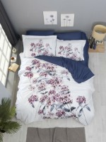 Постільна білизна First choice Luanda Blue 3D Satin евро 200х220