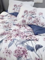 Постільна білизна First choice Luanda Blue 3D Satin евро 200х220 - Зображення 2