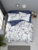 Постільна білизна First choice Moreno Blue 3D Satin евро 200х220