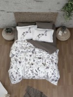 Постільна білизна First choice Moreno Brown 3D Satin евро 200х220