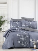 First Choice Evan Indigo постільна білизна сатин полуторний 160х220