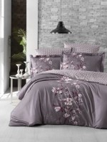 First Choice Evan Lilac постільна білизна сатин евро 200х220
