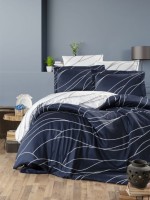 First Choice Mesi Navy blue постільна білизна сатин евро 200х220