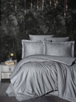 First Choice Sare Smoke постільна білизна сатин-жакард сімейний 160х220 (2)