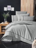 First Сhoice Alisa grey постільна білизна ранфорс Deluxe євро 200х220