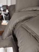 First choice Chackers brown delux сатин постельное белье евро 200х220 — изображение 2