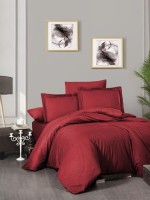 First choice Chackers red delux сатин постельное белье евро 200х220