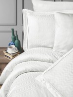 First choice Chackers white delux сатин постельное белье евро 200х220 — изображение 2