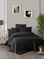 First choice Fantasy Black delux сатин постельное белье евро 200х220