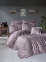 First choice Florenza lilac vip сатин постельное белье евро 200х220
